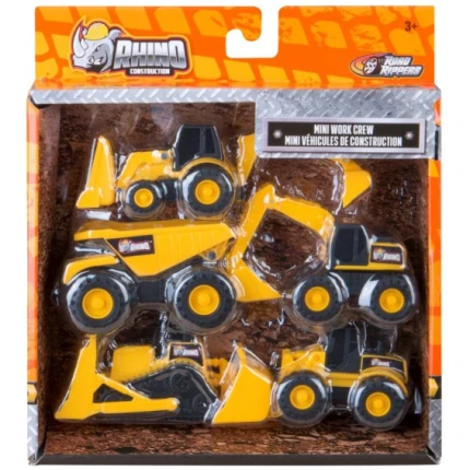 Rhino Construction - Σετ Μίνι Οχήματα Έργου 5 τεμ. NIKKO (30030)