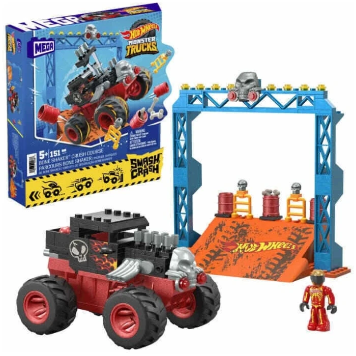 Mega Hot Wheels Smash N Crash Bone Shaker - Δώρο Λαμπάδα Mega Bloks (HKF87)