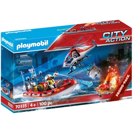Πυροσβεστικό σκάφος και ελικόπτερο PLAYMOBIL (70335)