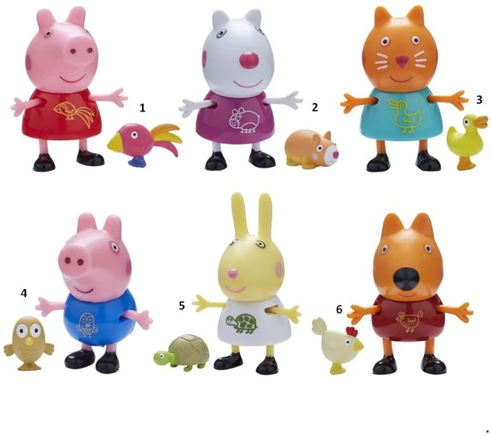 Peppa Pig Φιλαράκια & Ζωάκια-6 Σχέδια (PPC44000) Giochi Preziosi