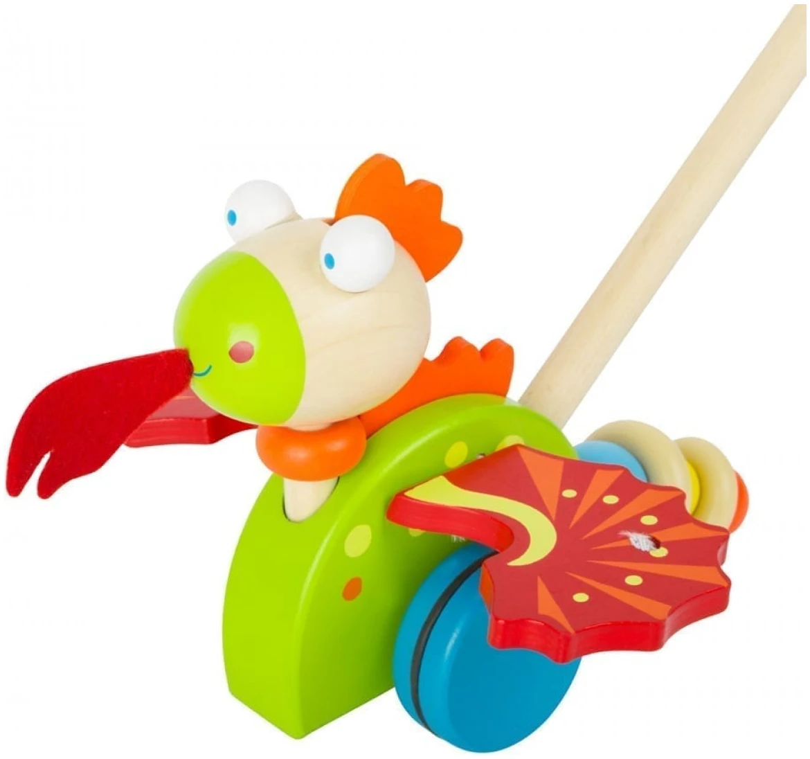 lr11043 Ξύλινη Τρεχαλίτσα Merlin ο Δράκος small FOOT (11043)