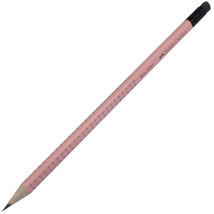 Μολύβι Grip 2001 με Γόμα Faber-Castell Salmon 129423 Faber Castell (192423)