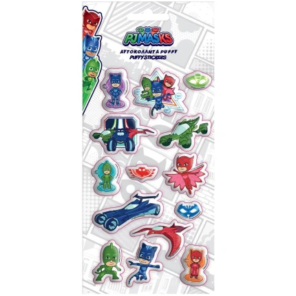 Αυτοκόλλητα PJ Masks Puffy 10x22 εκ.
