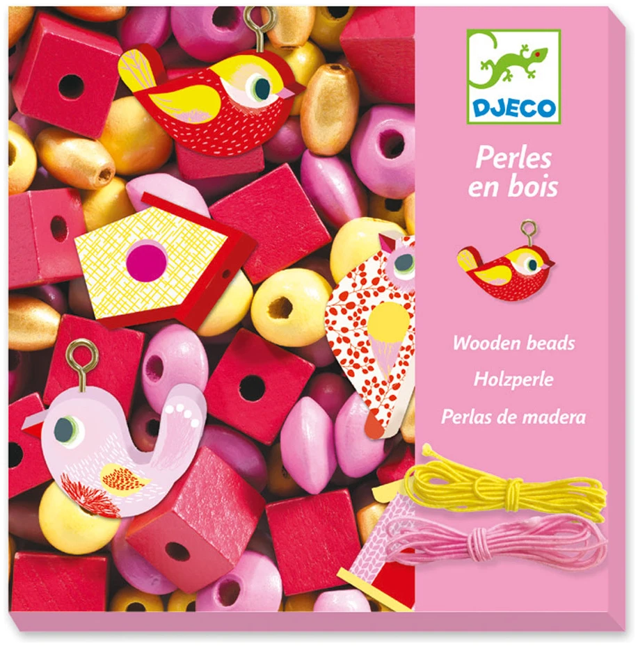 Djeco Κατασκευές Ξύλινων Κοσμημάτων 'Πουλάκια'