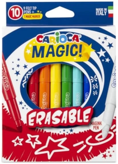 Carioca Μαγικοί Μαρκαδοροι 9+1 Χρώματα που Σβήνουν