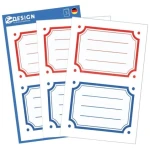 Ετικέτες Μπλε και Κόκκινο αυτοκόλλητες 3 Φύλλα Χ 2 - Image 2