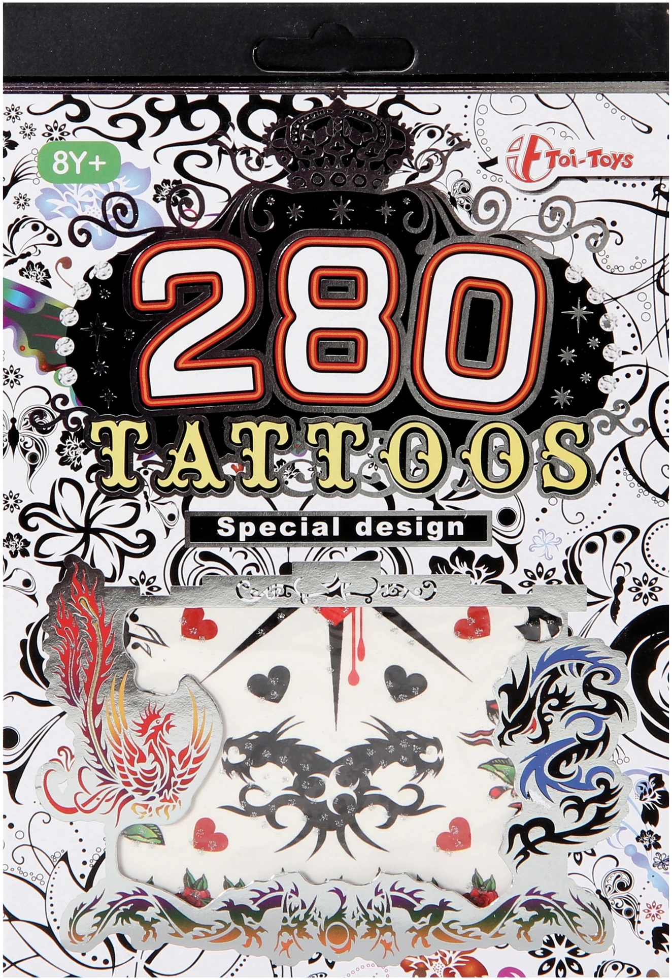 DTTT45090Z Μπλοκ με 280 Τατουάζ - Tattoo Sticker Book - Image 1