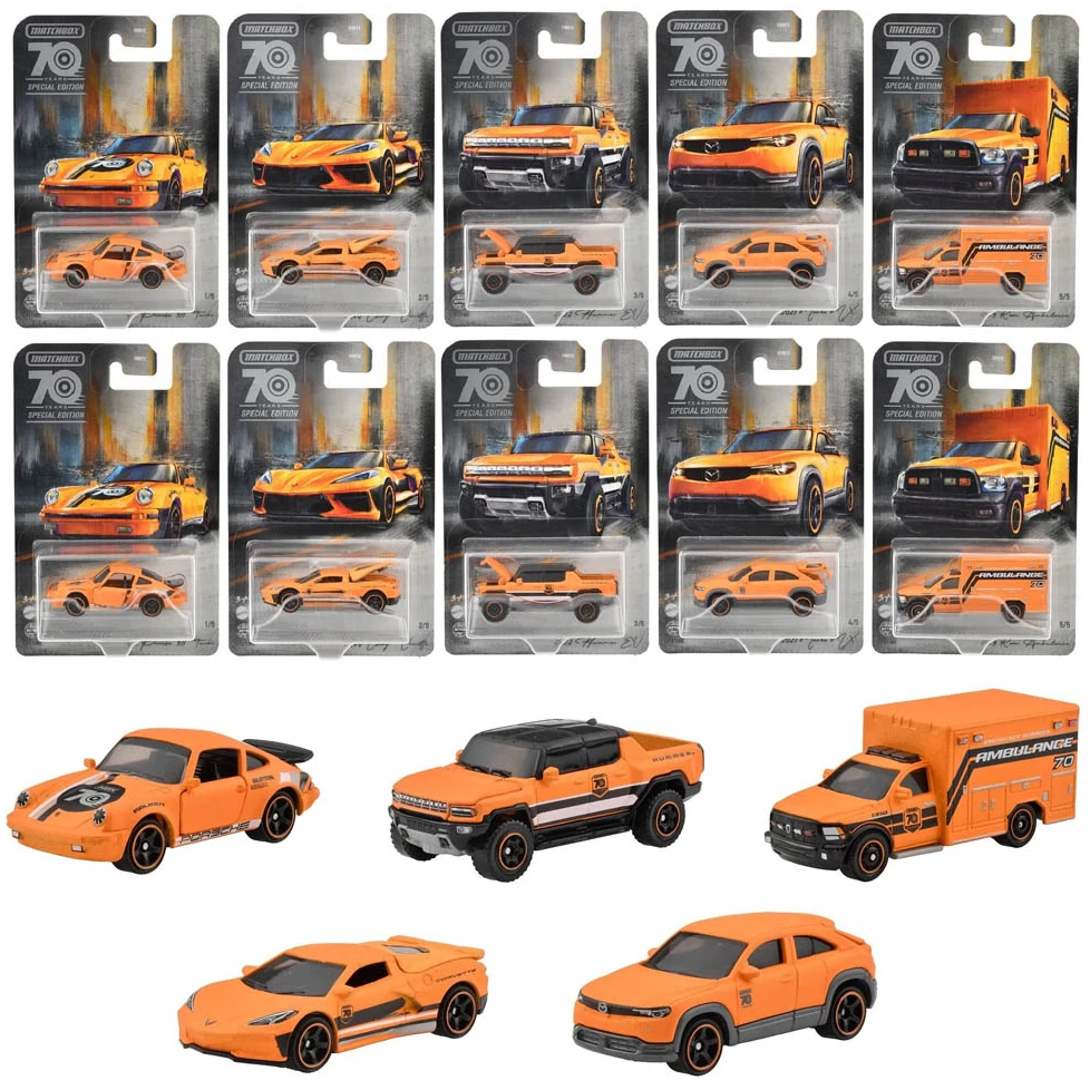 HMV12 Αυτοκινητάκια MatchBox 70 Χρόνια με Ανοιγόμενα Μέρη - Image 1