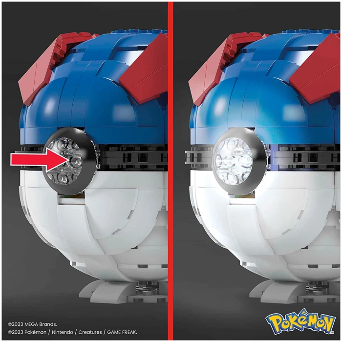 Mega Pokemon Jumbo Great Ball με Φως - Image 2