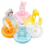 Ξύλινο παζλ 6 τεμ. με ζωάκια σφηνώματα