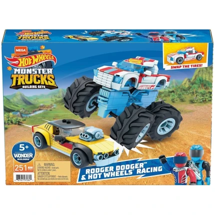 Mega Bloks Hot Wheels Rodger Dodger και Racing Οχήματα 251 τεμ. (GYG22)