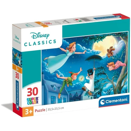 Παζλ 30 τεμ. Πήτερ Παν Disney Classics Supercolor CLEMENTONI (20279)