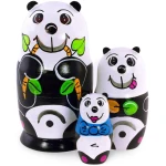 Σετ 3 μπαμπούσκες Αρκουδάκι Πάντα 13,5 εκ. AZHNA (MZ3-08)