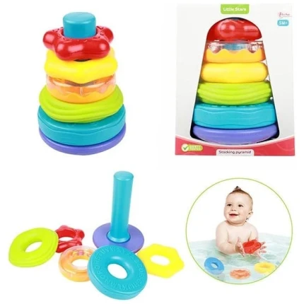 Πυραμίδα Στοίβαξης Little Stars 19 εκ. Toi-Toys (71000A)