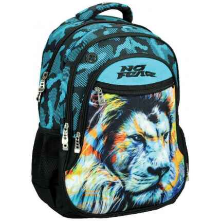 BMU Fluo Lion Σακίδιο Δημοτικού Οβάλ No Fear BACK ME up (348-45031)