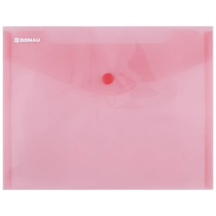 Φάκελος Κουμπί Α5 Διάφανο Κόκκινο 180mic Donau (8547001PL-04)