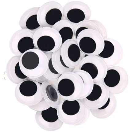 Ματάκια Μαύρα Κινητά Χειροτεχνίας 10mm 40τεμ (100-30-004)