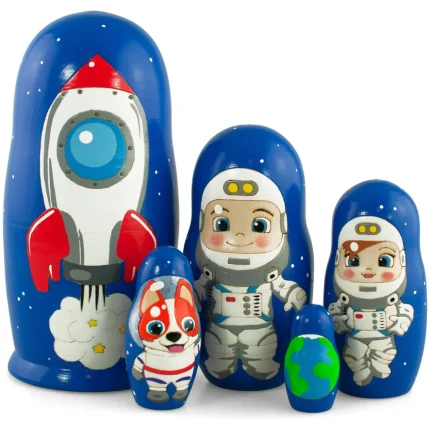 Σετ 5 Μπαμπούσκες Cosmonaut 15,5 εκ. AZHNA (MS0503vz-18)