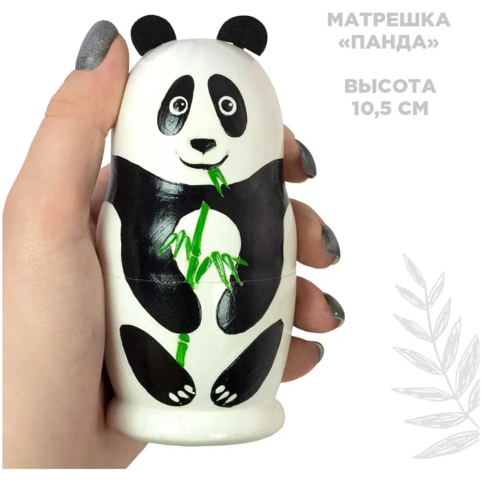 Σετ 5 Μπαμπούσκες Πάντα με Πυρογραφία 11,5 εκ. AZHNA (MZ5bw-03)