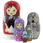 Σετ 5 Μπαμπούσκες Κοκκινοσκουφίτσα 15 εκ. AZHNA (MS0503vz-07)