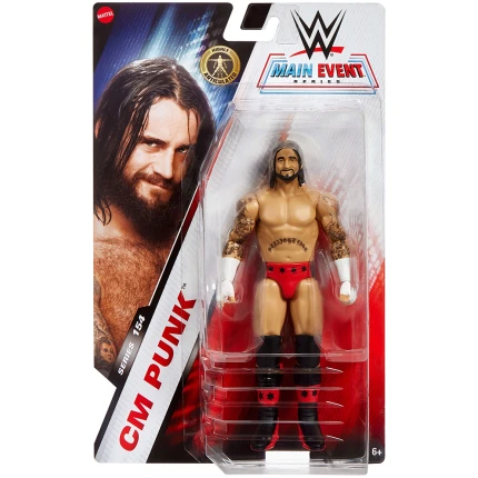 WWE Cm Punk Φιγούρα 17 εκ. Main Event Series #154 GDF62 MATTEL (JCV44)